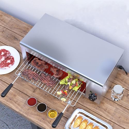 Barbecue Elettrico Per Interni 2000W - Fornetto Multiuso 30L, 4 Griglie Regolabili In Altezza, Termostato Preciso (50-300°C), Tecnologia Anti-Fumo, Per Famiglia
