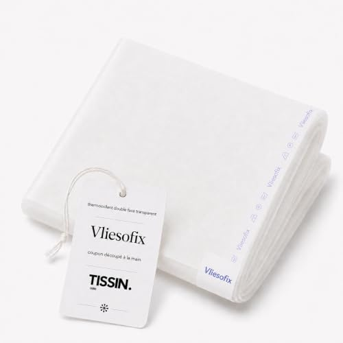 Thermocollant Double Face Transparent Vliesofix - 200x90 Cm - Coupon Tissin issu d’un Rouleau Vlieseline – Film Adhésif pour Appliqués, Patchwork, Customisation Textile et Couture Créative