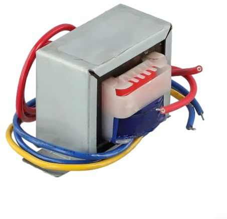 Transformador de red EI48, 10 W, 220 V a 6 V, 0-6 V, 9 V, 0-9 V, núcleo de acero de silicio, ignífugo para aparatos eléctricos industriales (salida dual 6 V)
