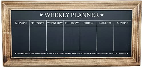 Chalkboard Weekly Planner Wall Mounted 7 Day Food Meal Menu Memo Message Board