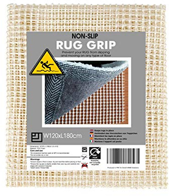 Rug Grip Under Rug Pad, Non-Slip Underlay 120 X 180 cm Anti Slip Rug Gripper PVC foam material for use on floors keeping rugs and mats in place