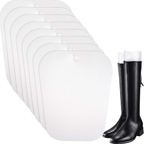 Bememo 8 Packs Boot Shaper Form Inserts Tall Boot Support for Women and Men (14 Inch, Transparent)