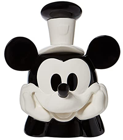 Department 56 Disney Ceramics Mickey Mouse Steamboat Willie - Tarro de galletas esculpido, 25 cm, multicolor