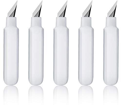 5 Pieces 360 Degree Swivel Craft Knife Rotating Replacement Blade Circle Cutting Knife Tool with Box for Vinyl Paper Foam Crafts