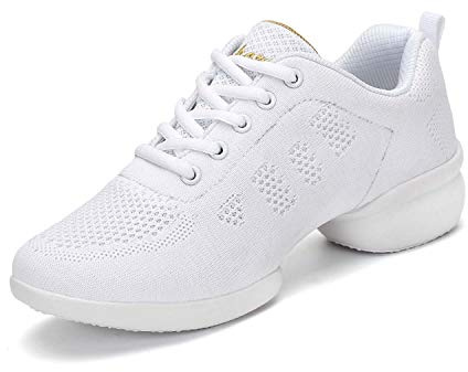 CERYTHRINA Jazzskor, dam, snörskor, mode, dansskor, platå, promenadskor, dansskor, Vit, 37 EU