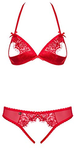Selente Conjunto de lencería p. Mujeres, Negro-blonda-de-Oro, L-XL