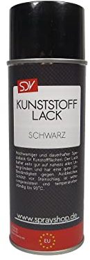 SDV Chemie Kunststofflack Spray schwarz matt 1x 400ml Stoßstangenlack Kunststoff Farbe