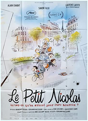 Le Petit Nicolas was man wartet um glücklich zu sein Original Kinoposter groß (156 x 111 cm gefaltet) 2022 Alain Chabat Sempé