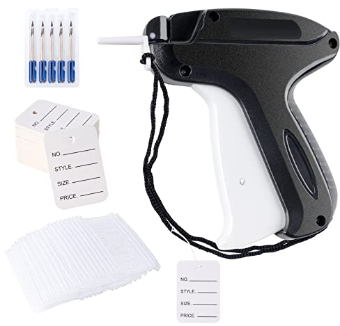 ilauke Etikettierpistol Heftpistole Etikettiermaschine, Marke Tags Label Tagging Gun mit 5 Ersatznadeln+2000 Heftfäden+200 Tags+Anleitung, zum Etiketten Preisschilder Marke Tags Label Hut Kleidung