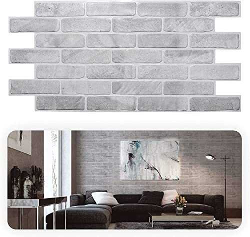 Grace Baltic Panneaux muraux 3D pour décoration murale intérieure, non adhésifs, fins et élastiques, PVC Art, vieux gris (14 pièces / 6,86 m²)