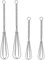 4 Stück Schneebesen Set, 12,7/17,8cm Edelstahl Rührbesen Metall Kugelschneebesen Klein Ballonschneebesen Mit Griff Quirl Küche Whisk Mixer Rührblitz Für Mischen Schlagen