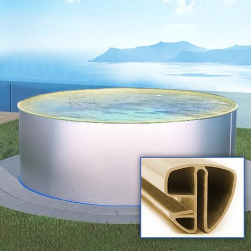 Rundpool Ø 450 x 120 cm I Grund Set I Poolfolie Sandfarben 0,8 mm I Spezial Handlauf I 4,5 x 1,2 m