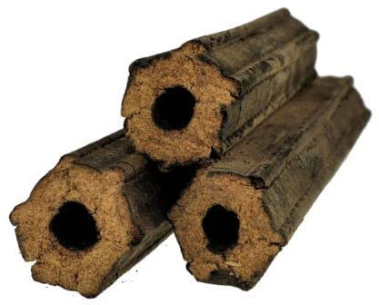 Holzbriketts aus Hartholz & Haselnussschalen - 30 kg