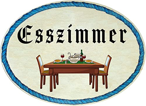 Kaltner Präsente Geschenkidee - Holz Geschenkartikel Deko Türschild im Antik Design Dekoartikel Esszimmer (18 x 13 cm)