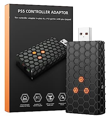 Mytrix PS5 Controller Adaptor, Wireless Converter for Xbox Series X/S/One, PS4, Xbox Elite, Switch Pro Controllers, with Ten Macro Functions, Turbo, Remap and Audio