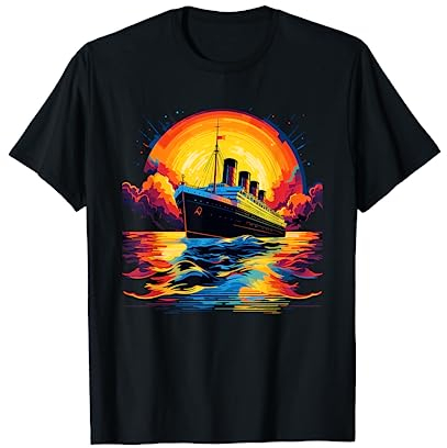 Retro Titanic Männer Frauen Kinder Vintage Titanic T-Shirt
