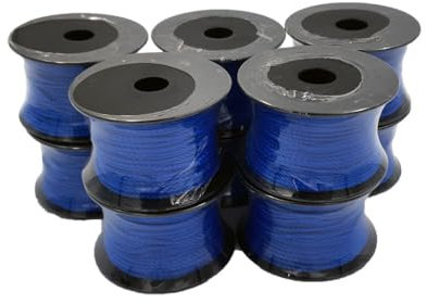 Maurerschnur Polyethylen Ø 2,0 mm Knotenfest Reißfest Belastbar Richtschnur auf Spule Bauschnur Lotschnur Pflasterschnur (Blau, 10x50m)
