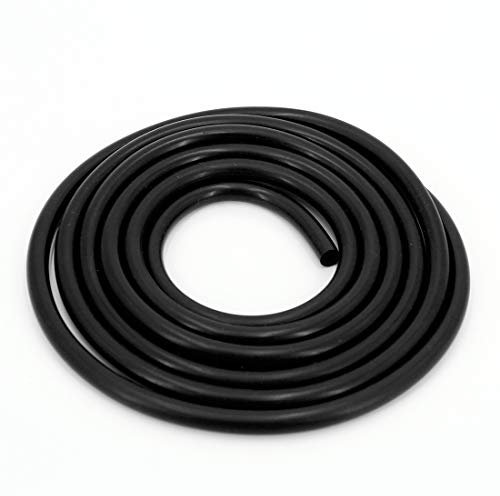 Linea di tubi per vuoto in silicone ad alte prestazioni, (2 m di lunghezza), diametro interno (5 mm), tubo per vuoto in silicone - nero