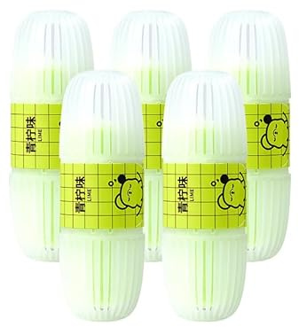 LAPURETE Kraft Aktiv Duftspüler Toilettenstein Lemon (5er Pack), WC Reiniger sorgt für Reinigung bei jeder Spülung, Duftsteine für langanhaltend frischen WC Duft (zitrone)