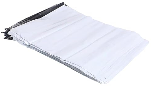 50 Stück Folienversandtaschen selbstklebend | 500 x 600 mm Versandbeutel mit Selbstklebeverschluss | 50 x 60 cm Versandtüten blickdicht aus Plastik für Kleidung und Textilien