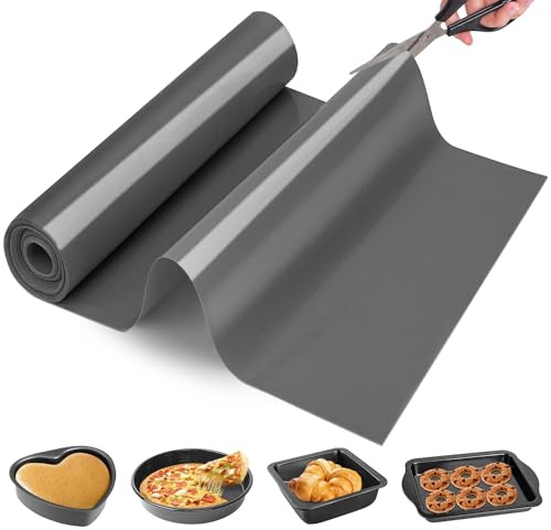 Goldeer Silicone Baking Mat Roll- Cut to Size Silicone Mat - Reusable Baking Mat, Silicone Pastry Mats for Rolling Dough, Non Stick Food Grade Silicone Sub Mat Roll, Kitchen Counter Mat
