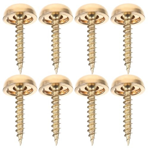 SOLUSTRE 8 Stück Dekorative Aus Reinem Messing Mit Kappen Polsternägel Spiegelschrauben Zur Befestigung Von Wandbehängen Möbeln Und Spiegeln