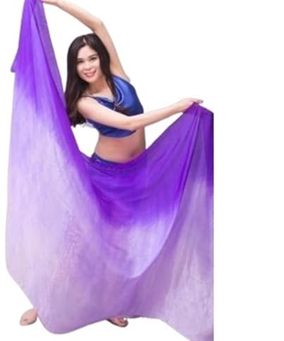 Bauchtanz Seidentuch Frauen Bauchtanz Seidenschleier Bauchtanz Tuch (Color : As picture-22, Size : 250cm 114cm)