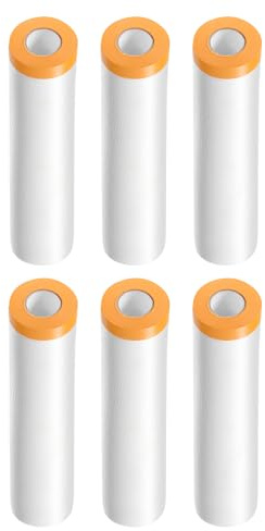QUARKZMAN 6 Rollos de Película de Enmascarar Pre-Cubierta 157.5 x65.6Ft Cinta y Cubierta de Plástico para Pintores con Cinta Lámina de Plástico para Cubrir Pintura de Automóviles