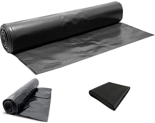 Heavy Duty Dust Sheet Greenhouse Cover Plastic Polythene Sheeting | 4m Wide 500G | Black (1m x 4m)