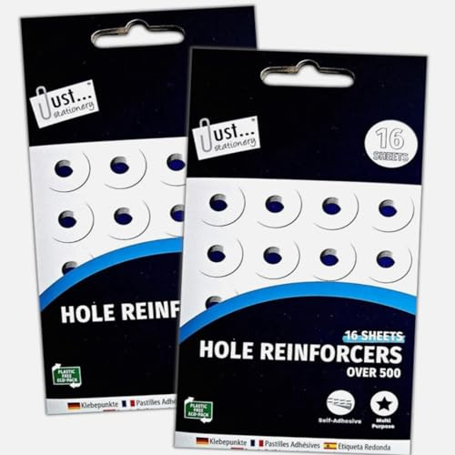 PaulStore 1024 White Hole Page Filing Reinforcers Self Adhesive Stickers for Home Office and School | Ideal for Punched Paper in Ring Binders
