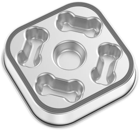 harupink 2 i 1 hundskål 1 000 ml, anti-sling-skål hund tillverkad av 304 rostfritt stål, halkfria hundar långsam ätskål, anti-sväljning, långsam matskål, hälsosam ätning stoppar gasbildning, kvadrat