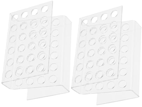 HORIALENCE 2stücke Transparenter Acryl Stifthalter Mit Fächern Vertikaler Und Horizontaler Stift-displayständer Als Make-up-pinsel-organizer Für Büro Und Zuhause