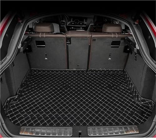 SNWDBH Tappeto Bagagliaio Tappetini per Baule Auto per Mazda CX-5 2017-2024, Copertura Completa, Impermeabili, Protezione per Il Vano di Carico Interni dell'auto(Beige Nero)