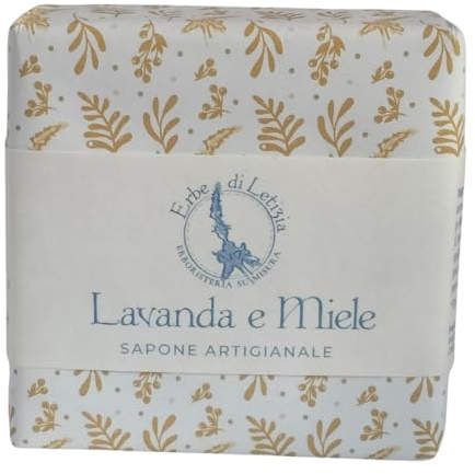 Saponetta Naturale Artigianale alla Lavanda e Miele – Schiuma Morbida – Mani, Viso, Corpo – 100g