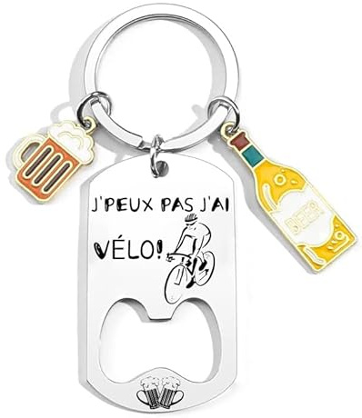 YZLPLP Cadeau Fan de Basket Porteclef Décapsuleur Original Porteclef Personnalisé pour Basket Chasseur Football Golfeur Motard Pêcheur Cycliste Rugby Cadeau