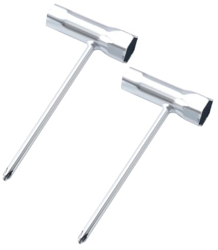 VooGenzek 2 Pièces 16x19 mm Combinée à Clé Tronçonneuse Tournevis Phillips, Clé en T Scies à Chaîne, pour Tronçonneuse Bougie D'allumage