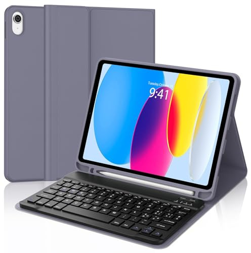 Occtingkind Per iPad A16 11 & 10 Gen (2025/2022) Cover Tastiera Italiana | Custodia Magnetica Rimovibile Bluetooth Keyboard, Lunga autonomia, Cover per iPad A16 Lavanda