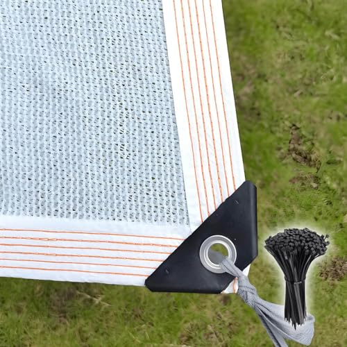 Telo Ombreggiante Esterno Bianca Vela Ombreggiante Impermeabile 2x3.0m 3x4.0m 3x5.0m 2x4.0m Protezione Raggi 50% UV Rete Parasole per Giardino Balcone Terrazza(3.0x4.0 m)