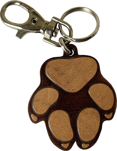 Etabeta Artigiano Toscano Porte clé Patte Chien en cuir véritable coloré à la main Made in Italy (Pcb 1)