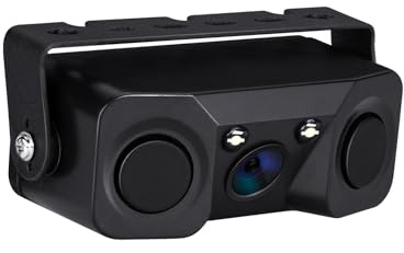 XTRONS 3-in-1 Auto Kamera mit Sensoren Weitwinkel Rückfahrkamera mit eingebautem Parksensor wasserdicht Einparkshilfe Radar