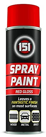 1 x 250ml 151 Red Gloss Aerosol Paint Spray Cars Wood Metal Walls Graffiti