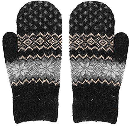 Handschuhe Damen Fäustlinge Schneeflocke warm Winterhandschuhe weich Strick Strickhandschuhe mit Fleecefutter Zopfmuster Dicke Damenhandschuhe Fahrradschuhe Gloves Laufen Outdoor Camping Fahrrad