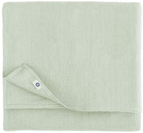 Linen & Cotton Tischdecke Stoff Tischtuch Hygge - Hellgrau/Grau, 140x200 cm | 100% Leinen, Tischwäsche Landhausstil, Rechteckig Festliche Frühling / Home, Für Küche Restaurant Cafe Hotel Party Decoration