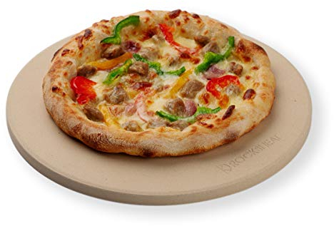K ROCKSHEAT 10,25 Zoll Pizzastein für Grill, Kleiner Brotbackstein für Backofen, Cordierit Pizza Grillstein 26,0 cm Rund