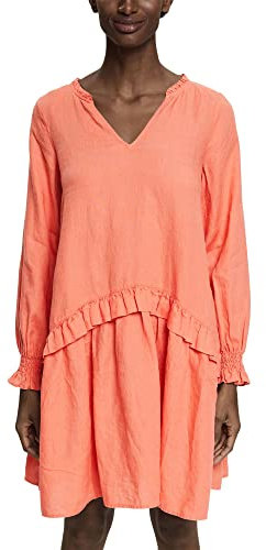 ESPRIT 042EO1E303 Vestido, 870/CORAL Orange, 36 De Las Mujeres