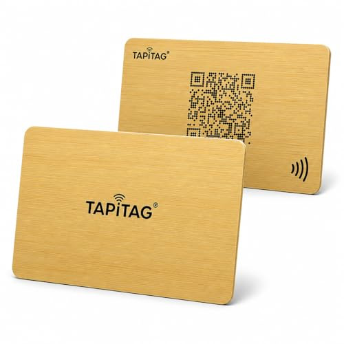 TAPiTAG Digitale Visitenkarte NFC Tag + QR (Bambus)