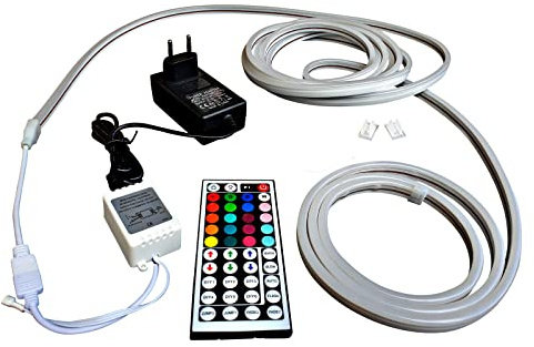 12V / 230V (Netzstecker) LED RGB Streifen Stripe Licht Unterbankbeleuchtung Saunabeleuchtung Saunalampe (RGB, 2m - 29,99€/m)