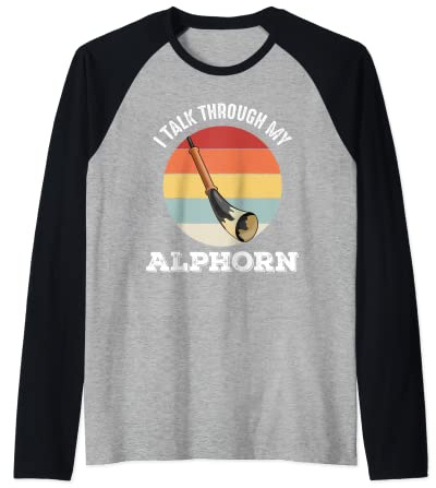 Schweizer Alphorn Musikinstrument in Schweiz Alpen Souvenir Raglan