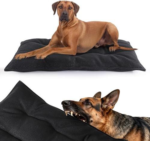 MABOZOO Unzerstörbares Hundebett – kaufeste Kistenunterlage, langlebig für Aggressive Kauer, waschbare Matten für kleine Welpen, Schwarz, 43,2 x 58,4 cm
