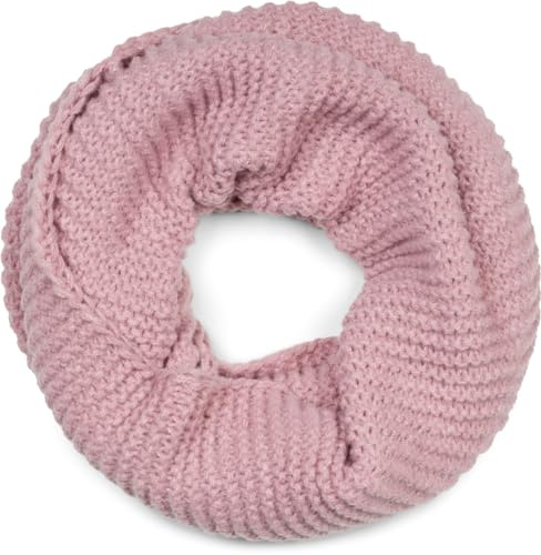 styleBREAKER Unisex Strick Loop Schal Wellen | 72x30 cm großer Rundschal, weiches wärmendes Gewebe für den Winter, 2-mal flexibel und eng um den Hals wickelbar.